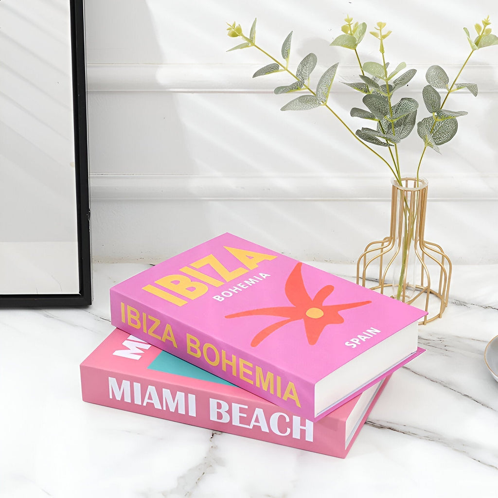 Decorative Coffee Table Books - Faux Leather, Chic Design – Home Decor, Living Room