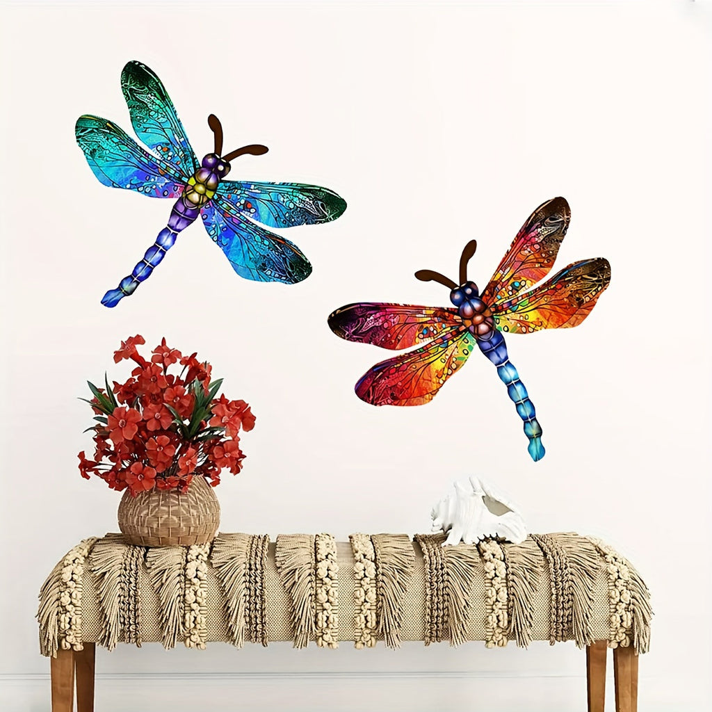 Dragonfly Wall Art – Metal, Vibrant Design – Outdoor Decoration, Gift Idea