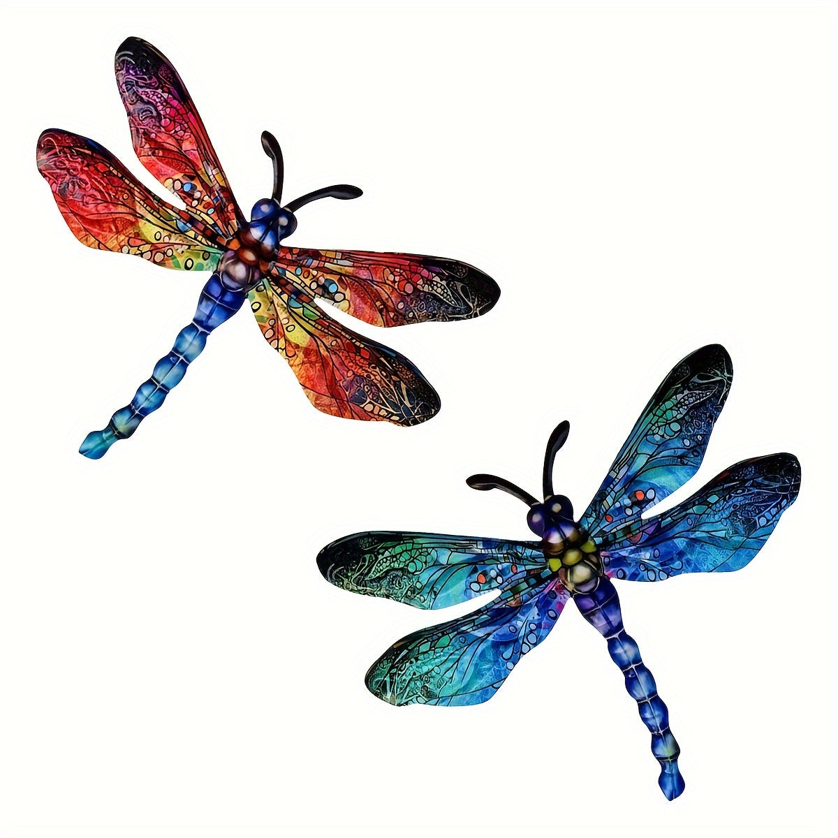 Dragonfly Wall Art – Metal, Vibrant Design – Outdoor Decoration, Gift Idea