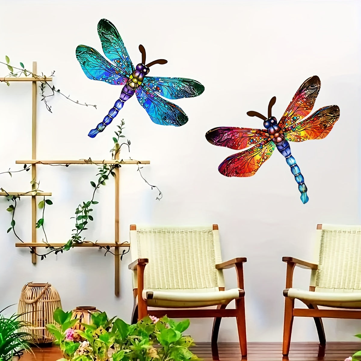 Dragonfly Wall Art – Metal, Vibrant Design – Outdoor Decoration, Gift Idea