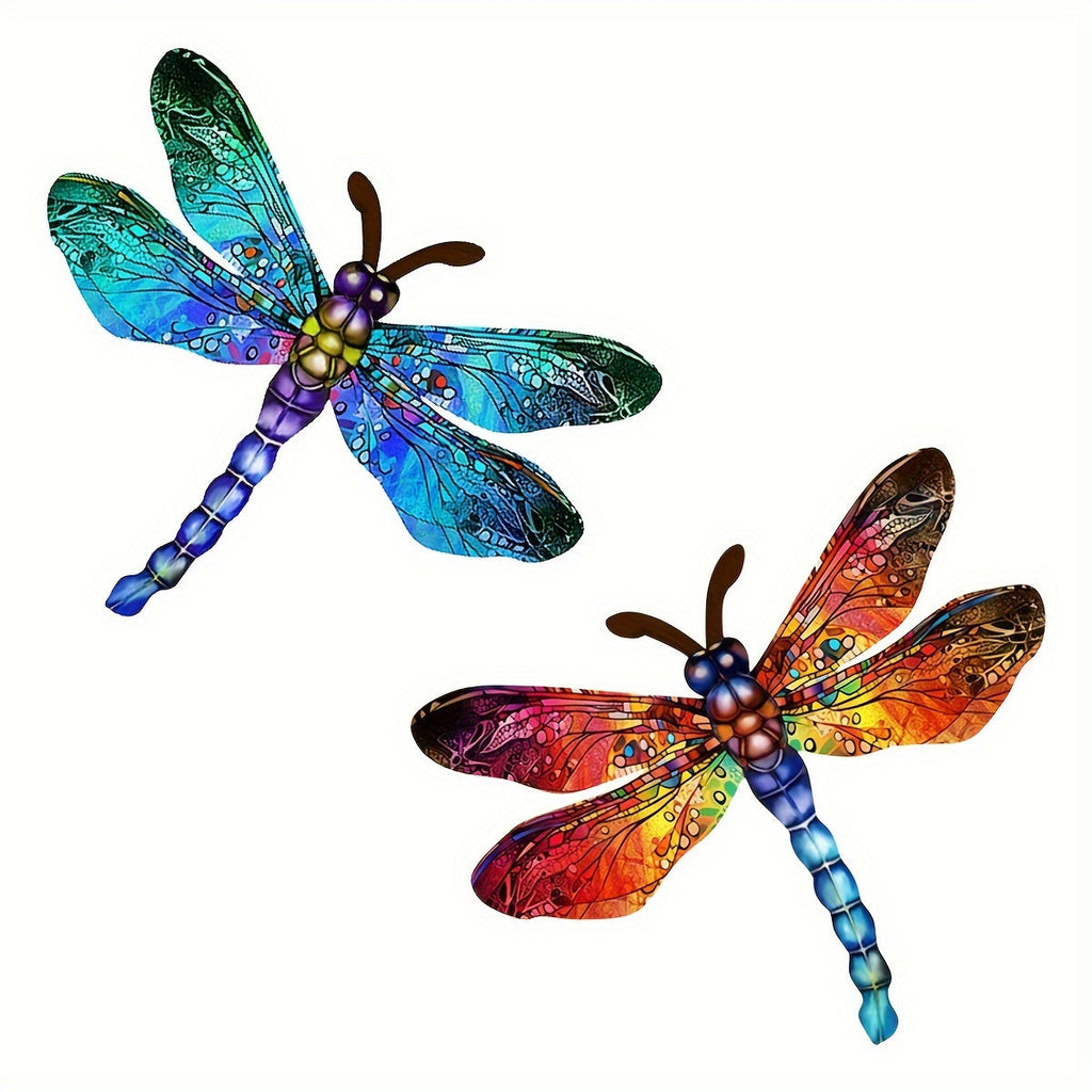 Dragonfly Wall Art – Metal, Vibrant Design – Outdoor Decoration, Gift Idea