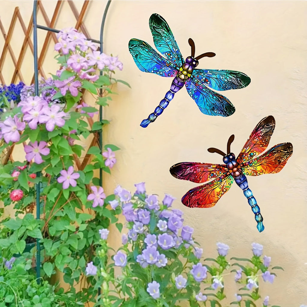 Dragonfly Wall Art – Metal, Vibrant Design – Outdoor Decoration, Gift Idea
