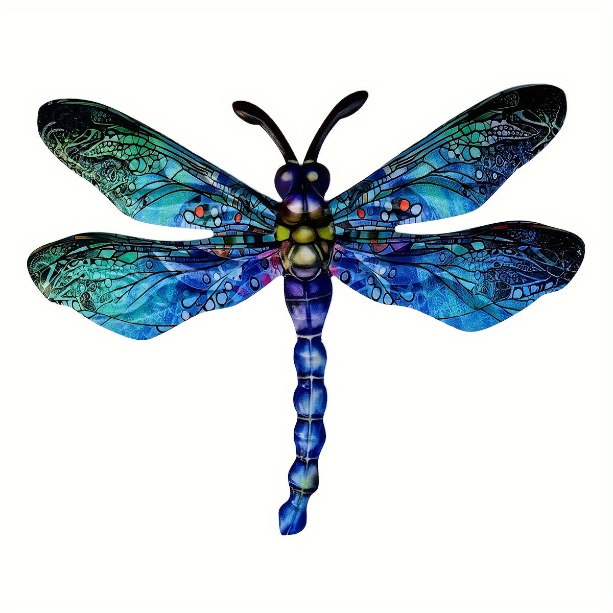 Dragonfly Wall Art – Metal, Vibrant Design – Outdoor Decoration, Gift Idea