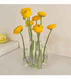 Flexible Flower Vases with Hinges, Modern Glass Tube – Home Decor, Gift