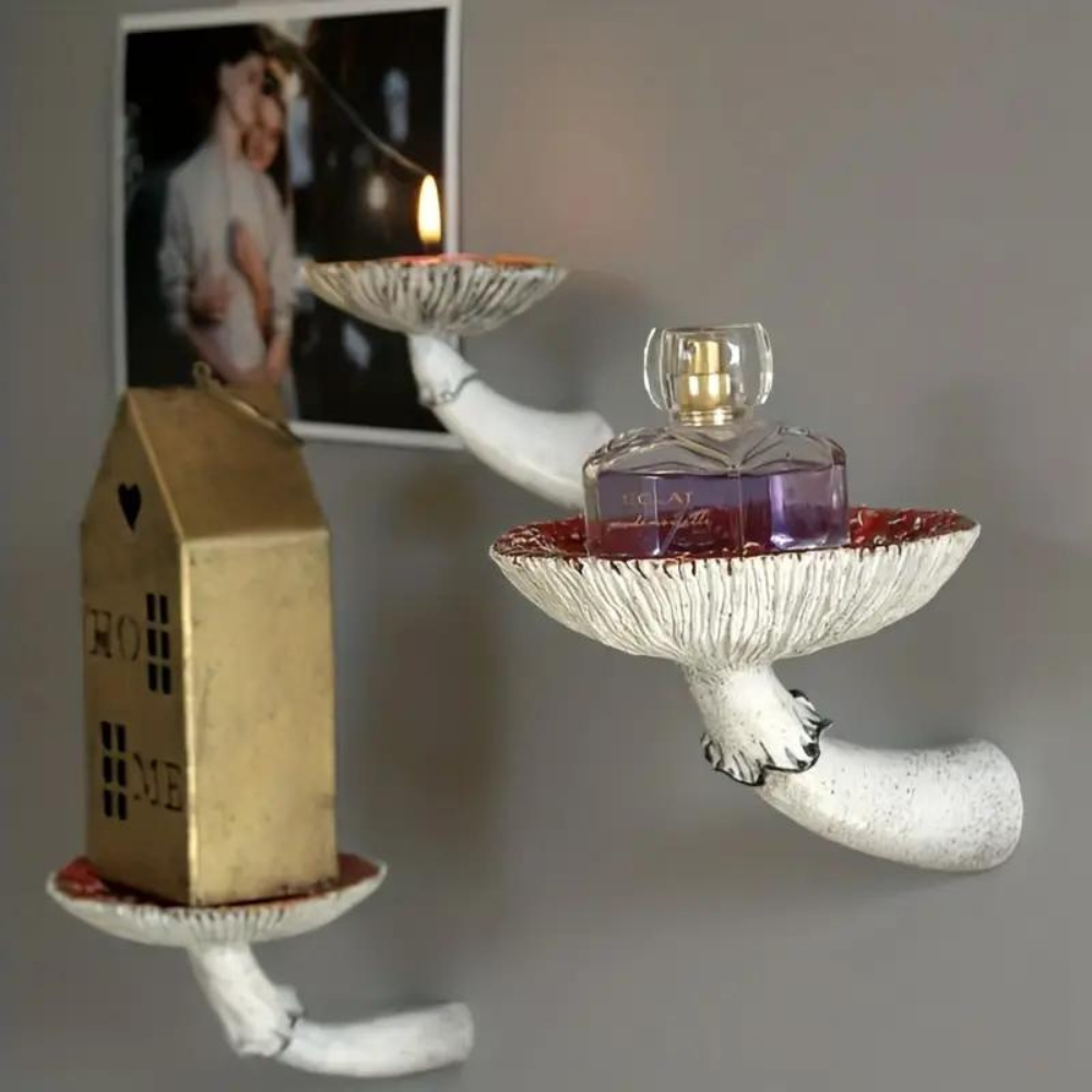 Floating Mushroom Shelf – Home Decor, Space-Saving