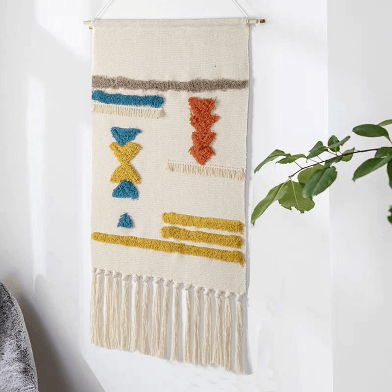 Geometric Tufted Wall Carpet – Home Decor, Cozy Living Space