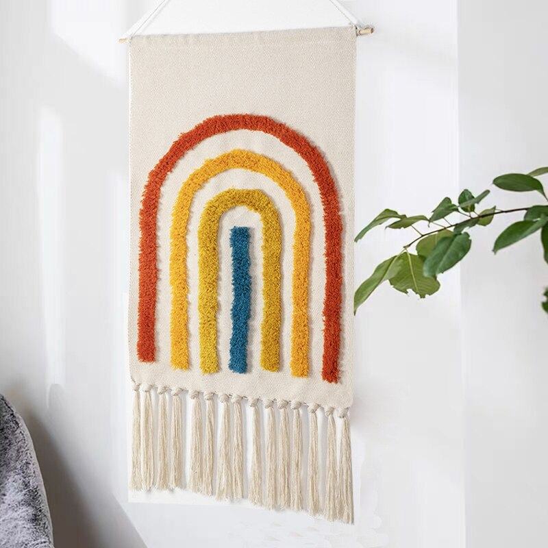 Geometric Tufted Wall Carpet – Home Decor, Cozy Living Space