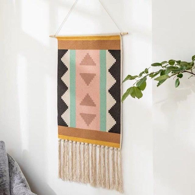 Geometric Tufted Wall Carpet – Home Decor, Cozy Living Space