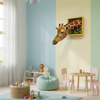 Giraffe Head Wall Decoration 3D Sculpture – Home Decor, Unique Gift