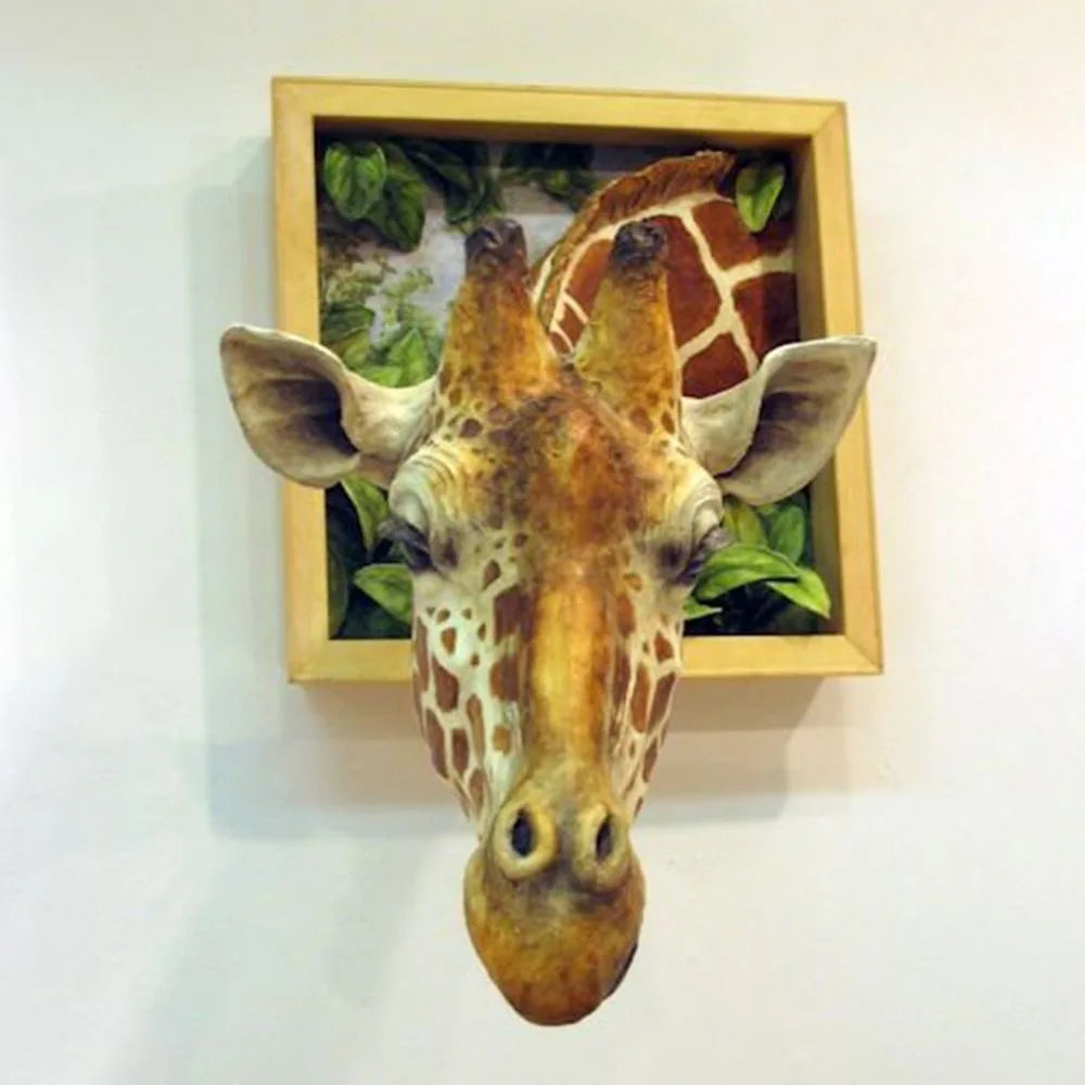 Giraffe Head Wall Decoration 3D Sculpture – Home Decor, Unique Gift