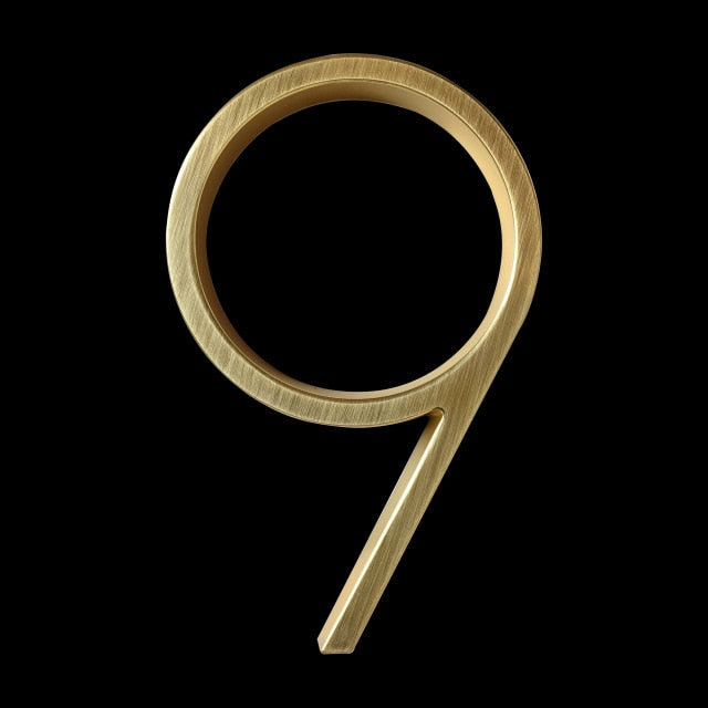 Gold Modern House Numbers – Home Decor, Address Display