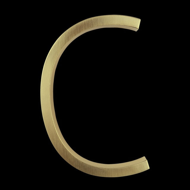 Gold Modern House Numbers – Home Decor, Address Display