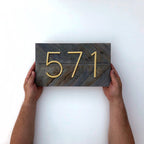 Gold Modern House Numbers – Home Decor, Address Display