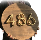 Gold Modern House Numbers – Home Decor, Address Display