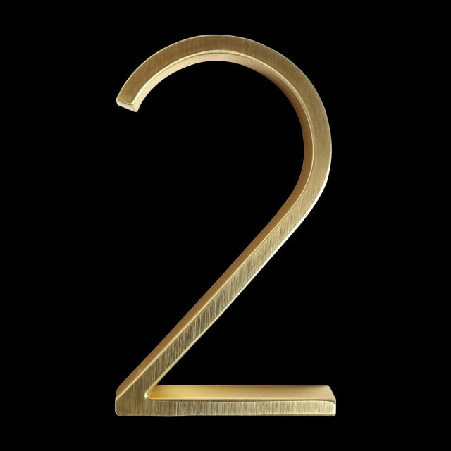 Gold Modern House Numbers – Home Decor, Address Display
