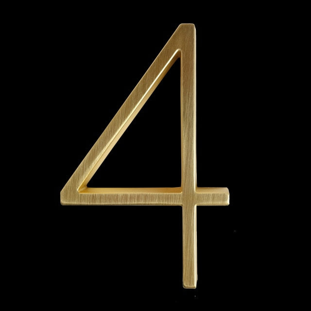 Gold Modern House Numbers – Home Decor, Address Display