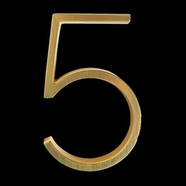 Gold Modern House Numbers – Home Decor, Address Display