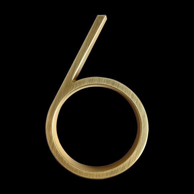 Gold Modern House Numbers – Home Decor, Address Display