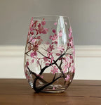 Hand Painted Four Seasons Tree Wine Glasses | Unique Art – Home, Gift