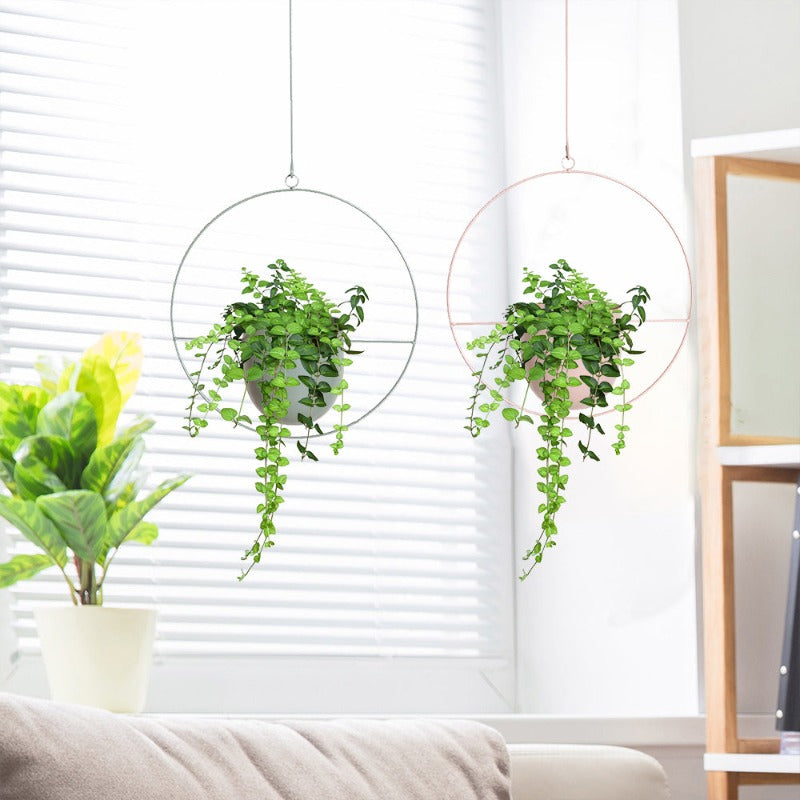 Hanging Plant Pot Holder made of Metal – Home Decor, Indoor Gardening