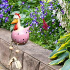 Large Eyes Chicken Statue - Weatherproof Resin Craft – Garden Decor, Outdoor Accent