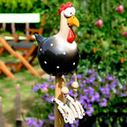 Large Eyes Chicken Statue - Weatherproof Resin Craft – Garden Decor, Outdoor Accent