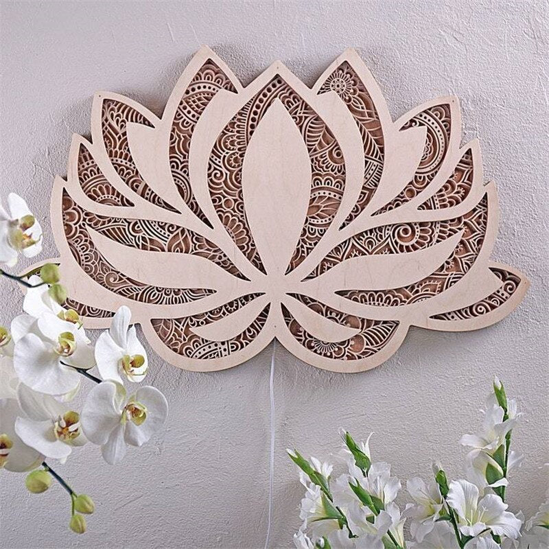 Lotus Wall Lamp | Spiritual Design – Home Decor, Gift