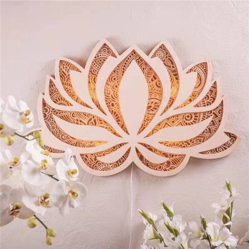 Lotus Wall Lamp | Spiritual Design – Home Decor, Gift