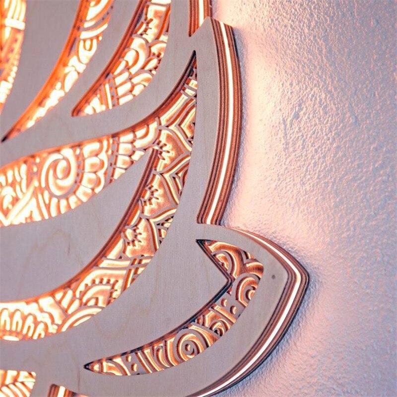 Lotus Wall Lamp | Spiritual Design – Home Decor, Gift