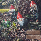Military Garden Gnome with Camouflage Uniform – Outdoor Decor, Unique Gift
