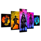Naruto Anime Canvas Wall Art Painting | 5 Piece Set – Home Decor, Gift
