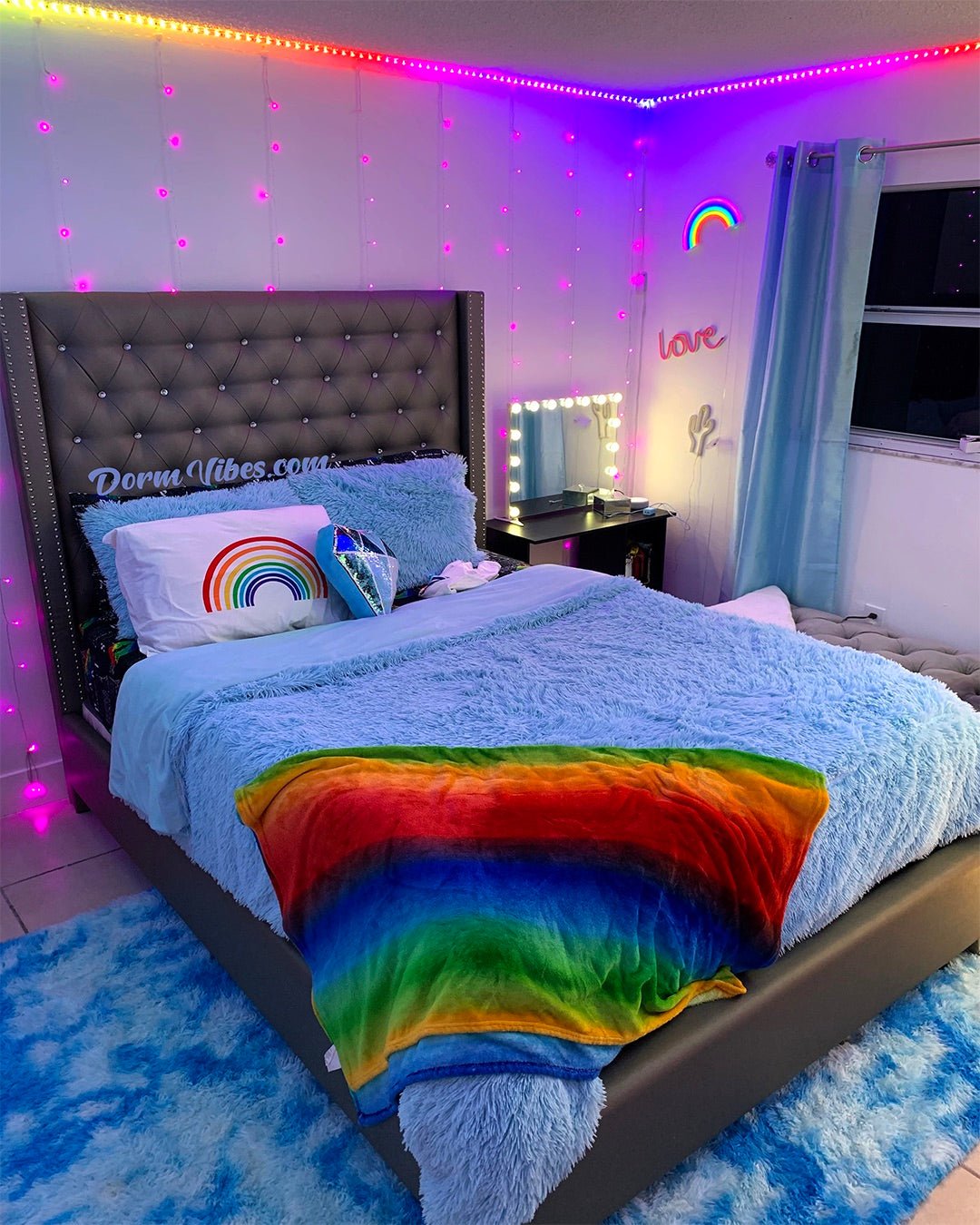 Neon Rainbow Shield BowLift – Gaming, Home Office