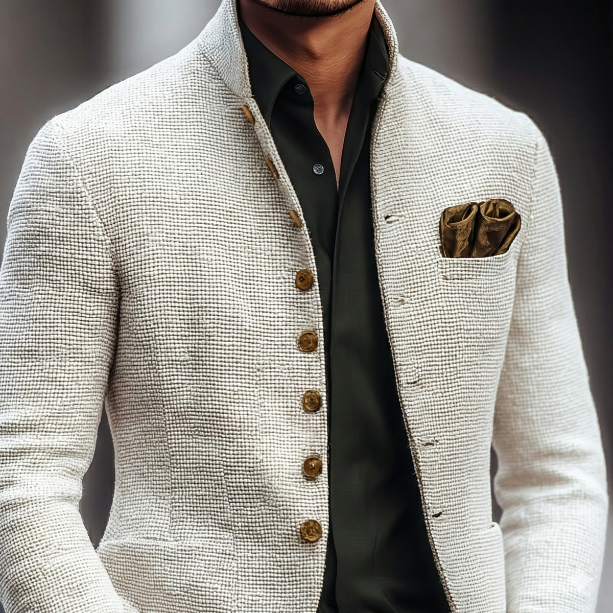 Men's Refined Single Breasted Cardigan – Casual Wear, Office Style