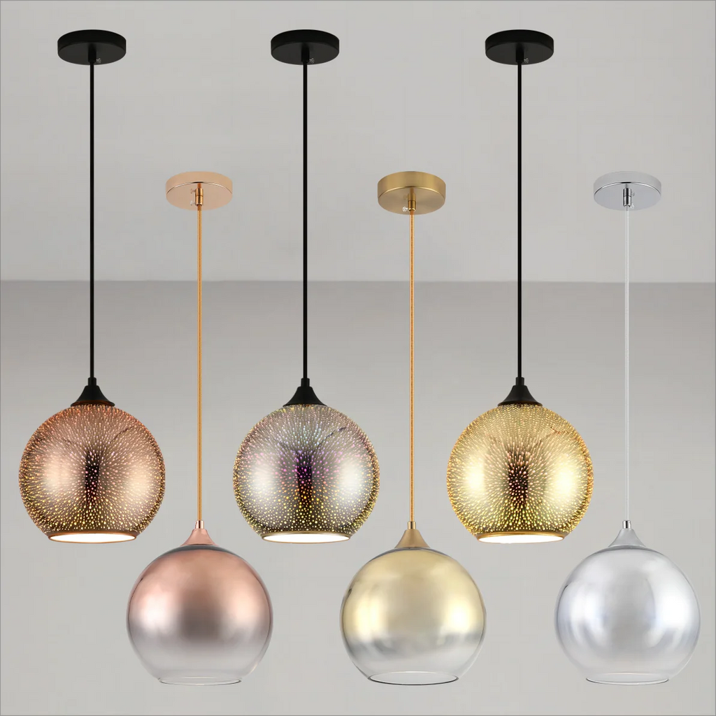 Perforated Glass Ceiling Light – Modern Home Decor, Ambient Lighting