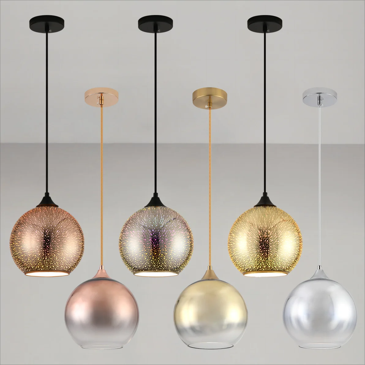 Perforated Glass Ceiling Light – Modern Home Decor, Ambient Lighting