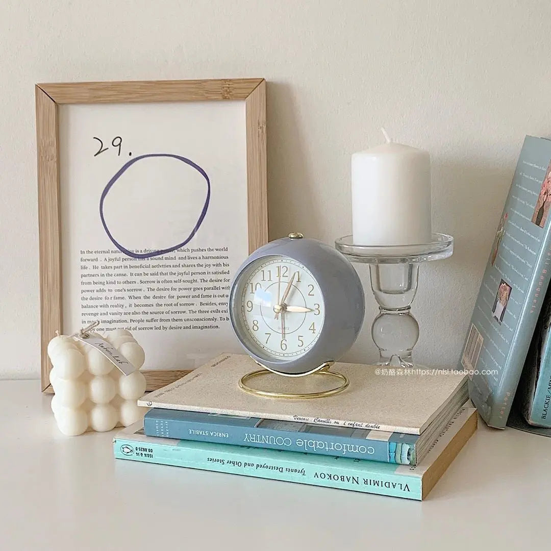 Retro Vintage Gold Accent Alarm Clock – Home Office, Gift