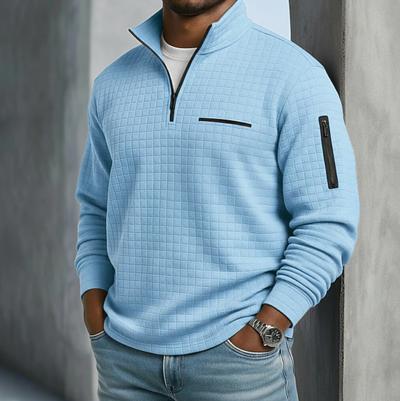 Men's Casual Long Sleeve Waffle Shirt – Everyday Wear, Comfortable Style