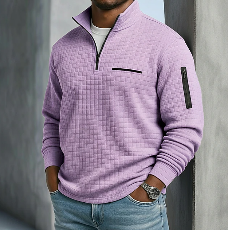 Men's Casual Long Sleeve Waffle Shirt – Everyday Wear, Comfortable Style