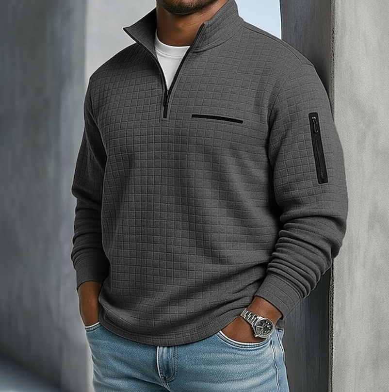 Men's Casual Long Sleeve Waffle Shirt – Everyday Wear, Comfortable Style