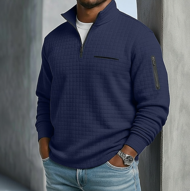 Men's Casual Long Sleeve Waffle Shirt – Everyday Wear, Comfortable Style