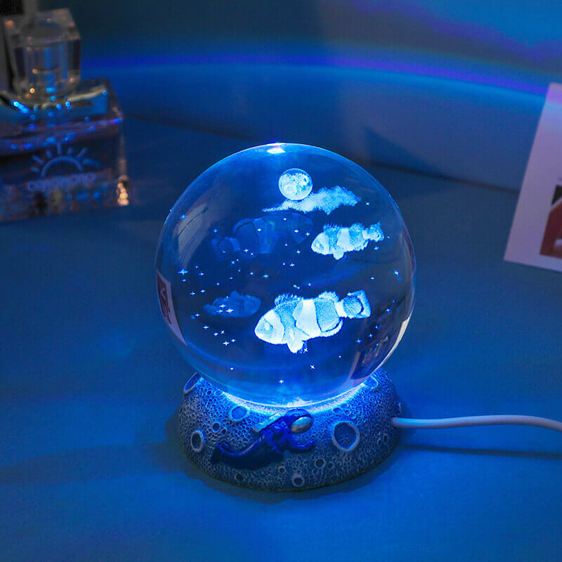 Underwater World Crystal Ball Night Light – Home Decor, Gift