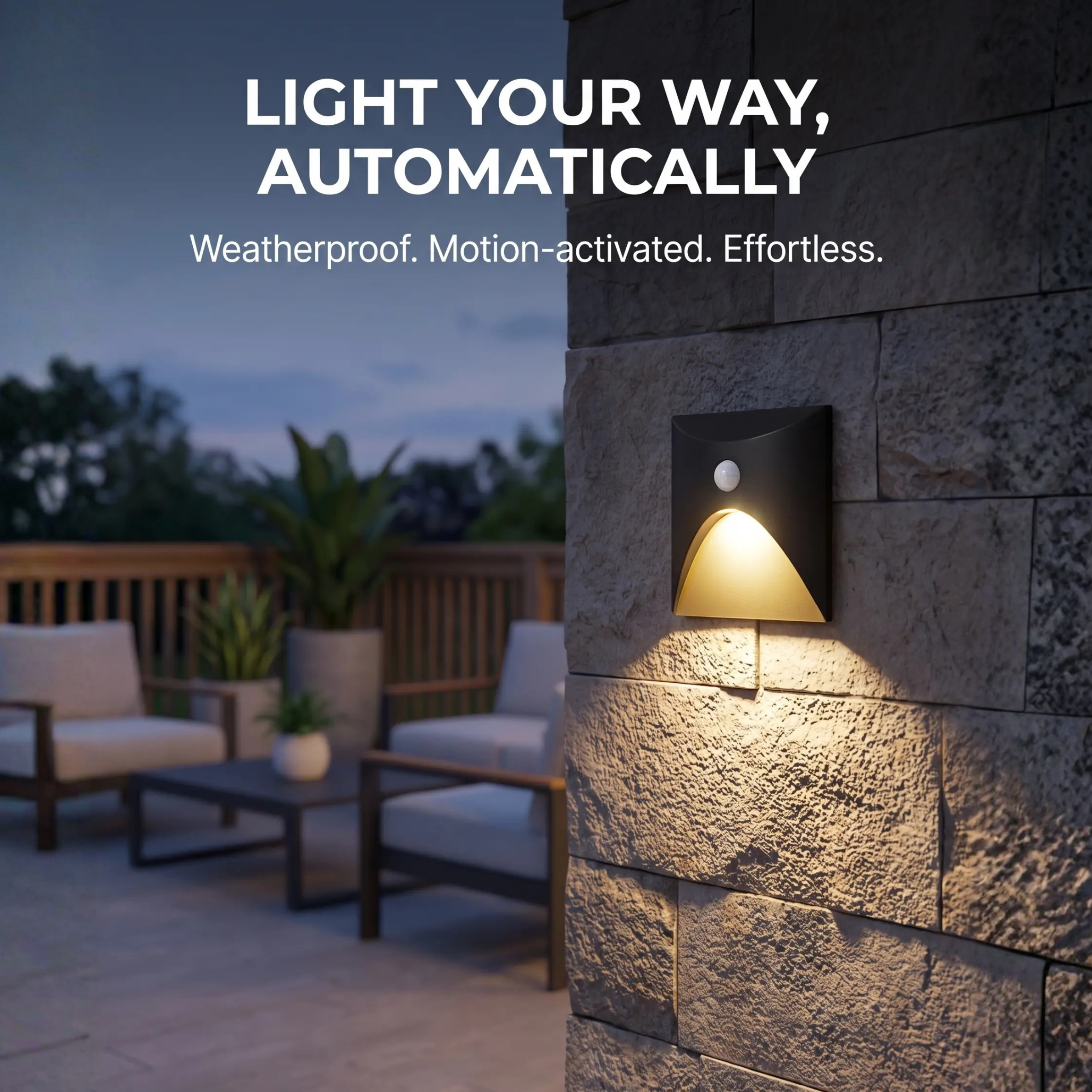 Wall Light LED Waterproof IP65 with Motion Sensor – Indoor, Outdoor