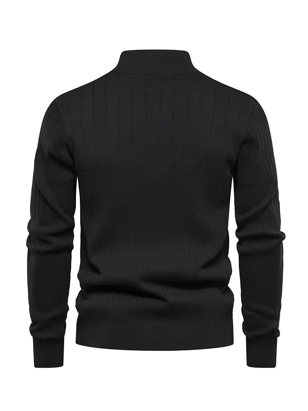 Men's Quarter-Zip Stand Collar Sweater – Casual Wear, Office Style