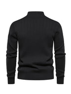Men's Quarter-Zip Stand Collar Sweater – Casual Wear, Office Style