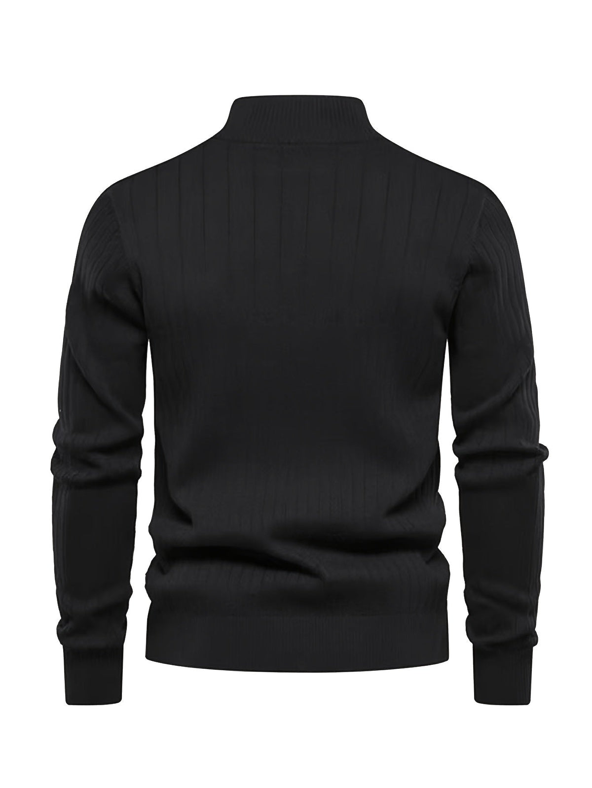 Men's Quarter-Zip Stand Collar Sweater – Casual Wear, Office Style