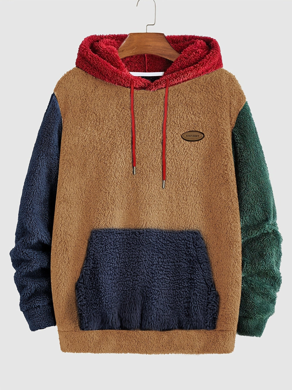 Men's Cozy Color-Block Two-Piece Set – Casual Wear, Comfortable Style