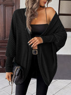 Women's Relaxed Open-Front Cardigan – Casual Wear, Layering