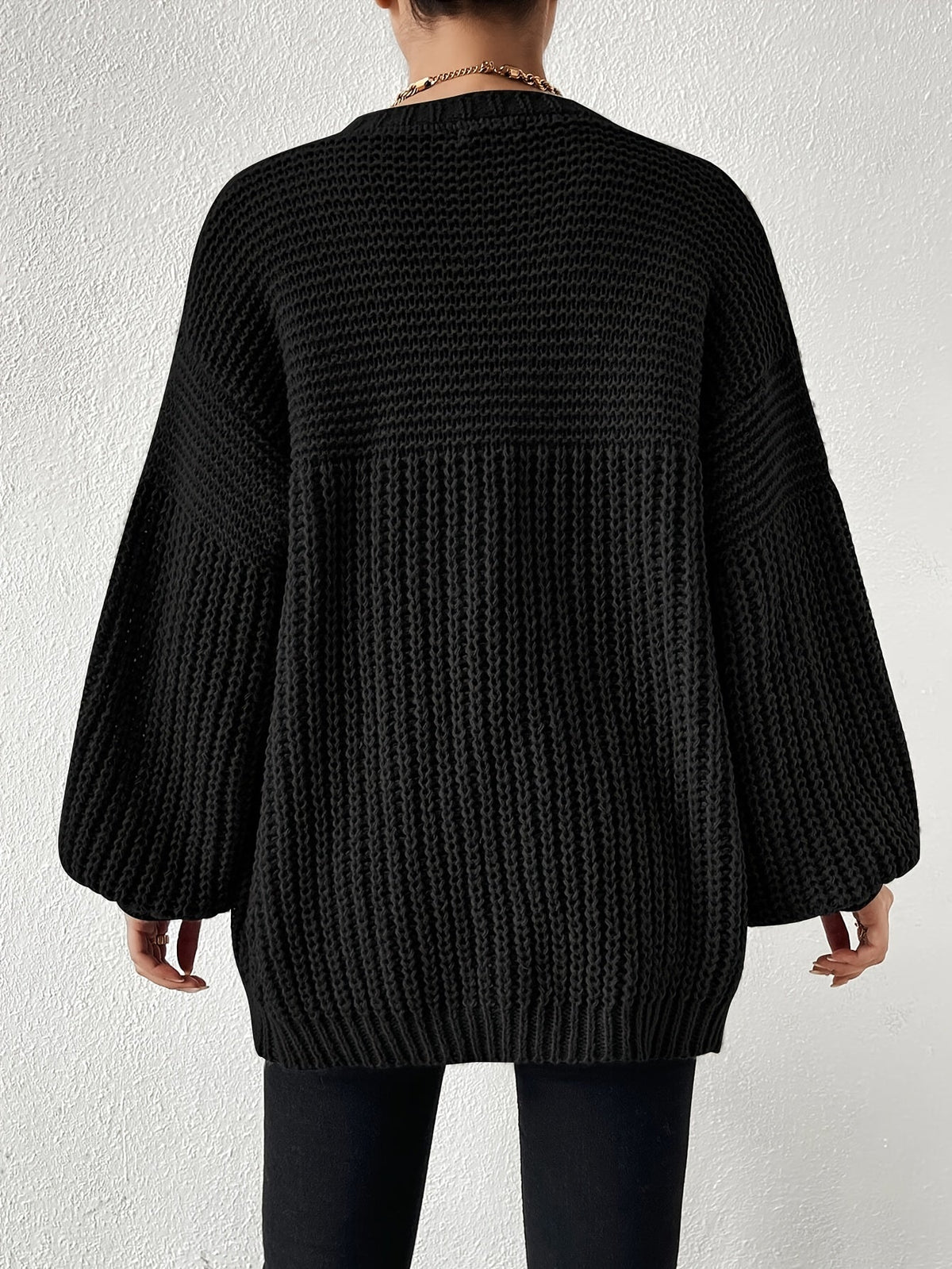 Women's Chunky-Knit Cardigan | Relaxed Fit – Casual Wear, Layering