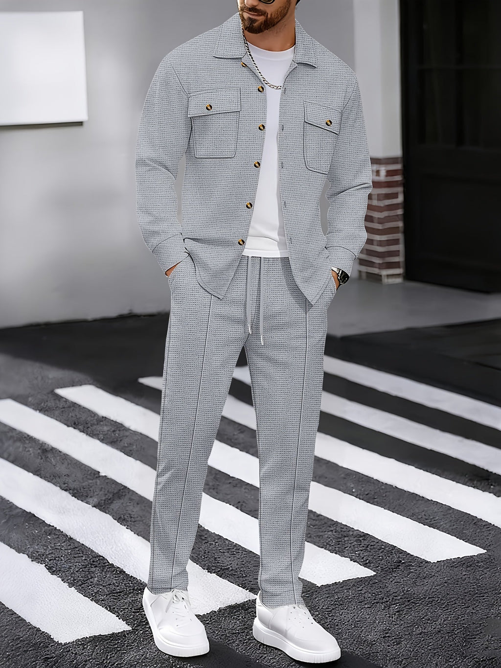 Men's Casual Two-Piece Set – Everyday Wear, Relaxed Style