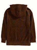 Unisex Ribbed Pullover Hoodie – Casual Wear, Everyday Comfort